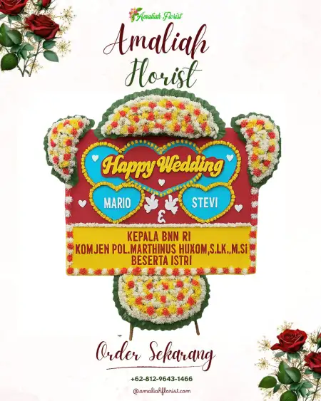 Papan Bunga Pernikahan Johogunung